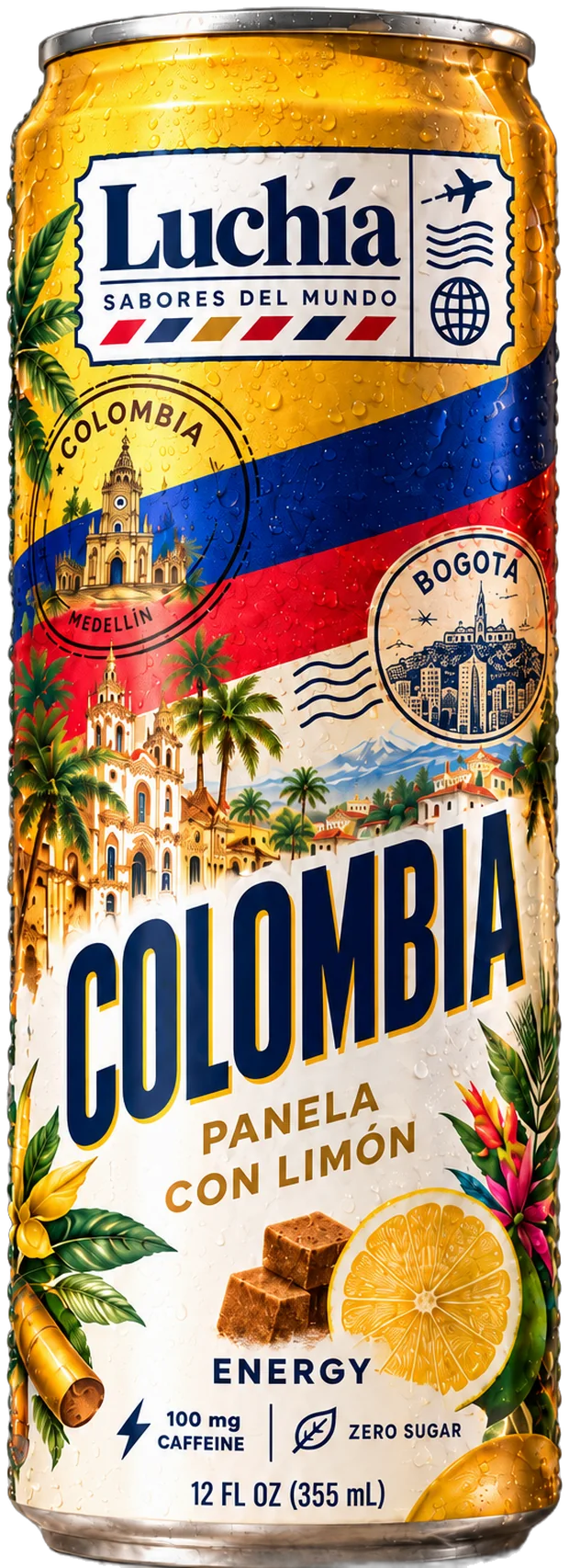 Luchía Colombia Panela con Limón energy drink can