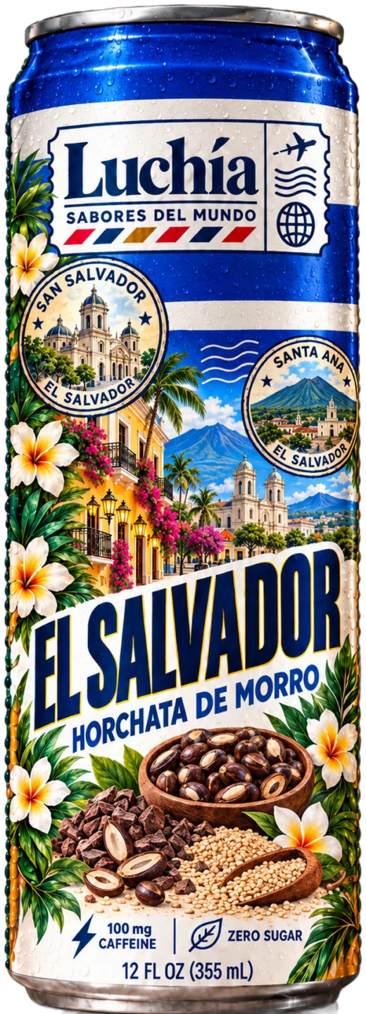 Luchía El Salvador Horchata de Morro energy drink can