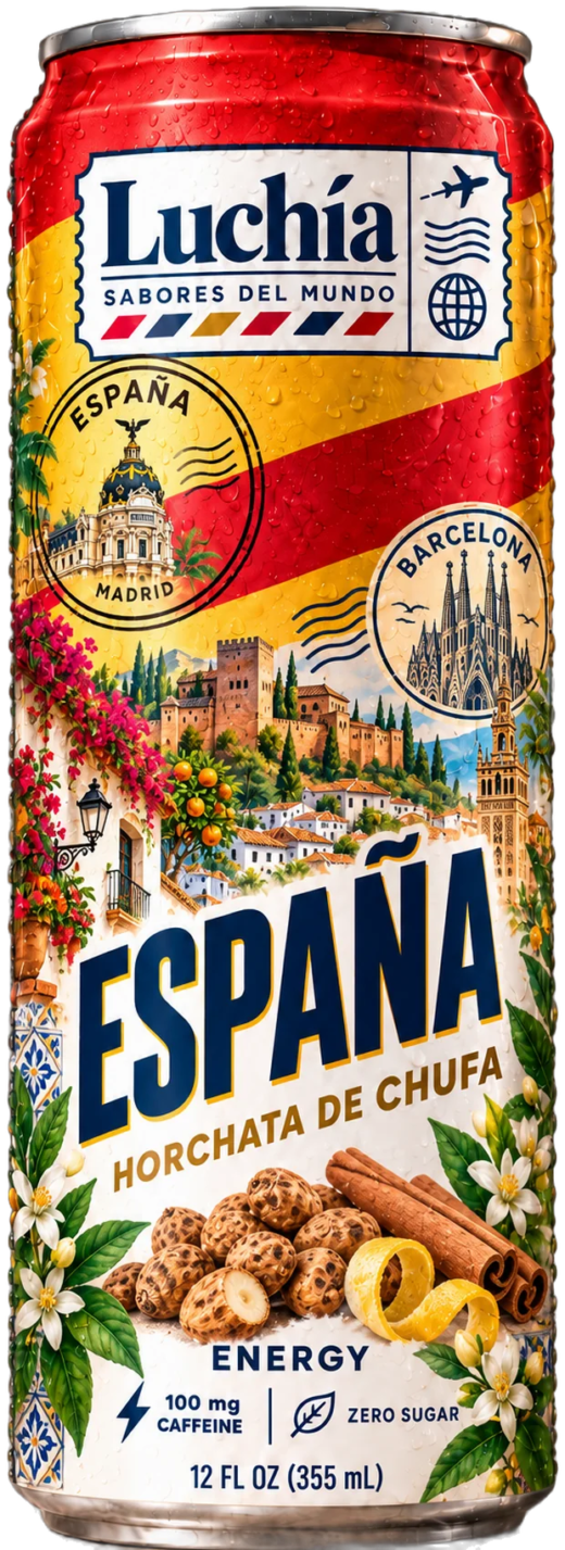 Luchía España Horchata de Chufa energy drink can