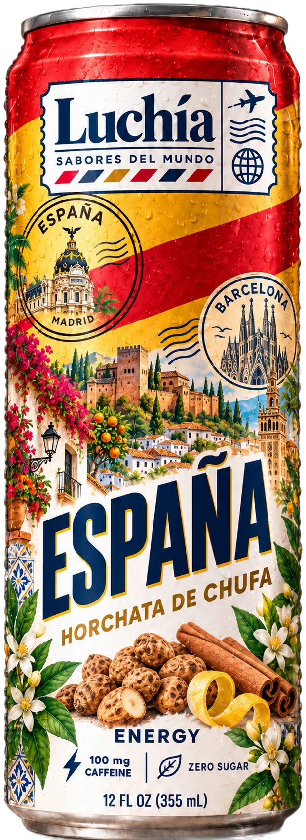 Luchía España Horchata de Chufa energy drink can