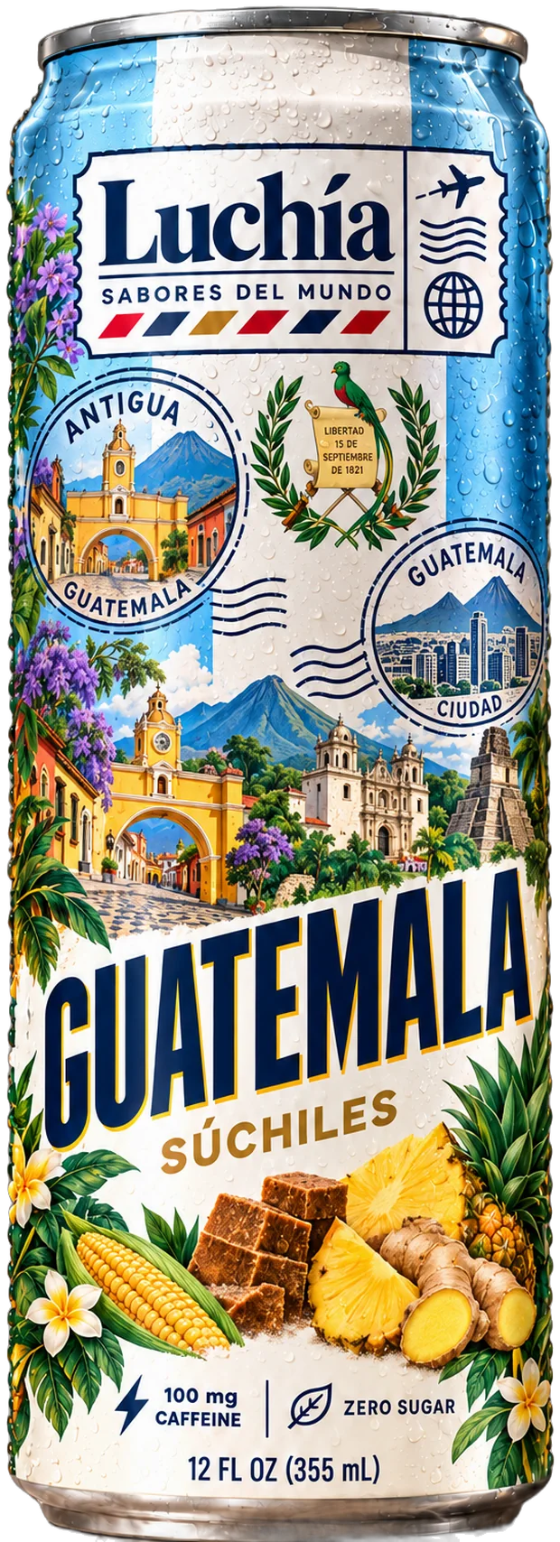 Luchía Guatemala Súchiles energy drink can